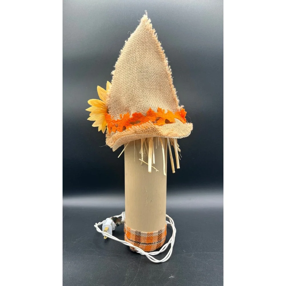 Light Up‎ Lamp Scarecrow Wine Bottle Fall Halloween Decor 16